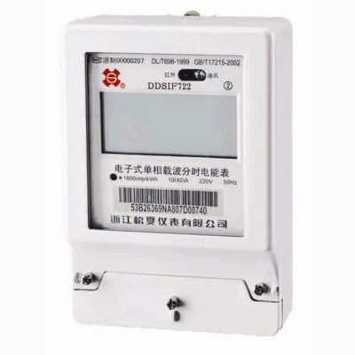 【供应松夏仪表 DDSIF722 电子式单相载波分时电能表 复发率电度表】价格,厂家,图片,电表,上海华夏电度表厂-